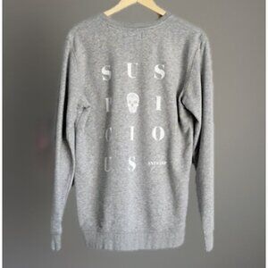 Suspicious Antwerp Sweatshirt Mens Medium Gray Organic Cotton Sustainable 90s